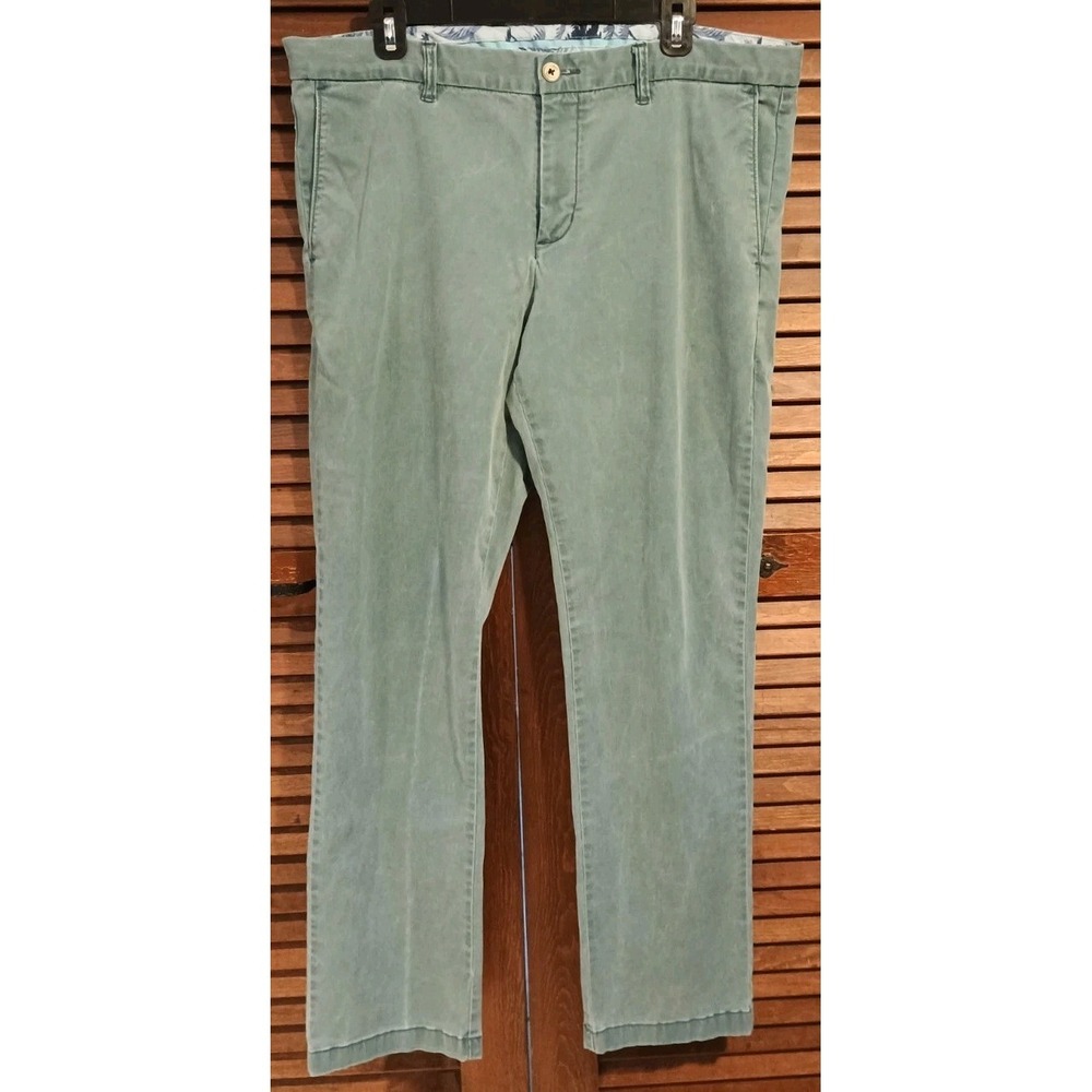 Tommy Bahama Pants Mens 36x30 Blue Stretch Chino Casual Summer Classic Mens